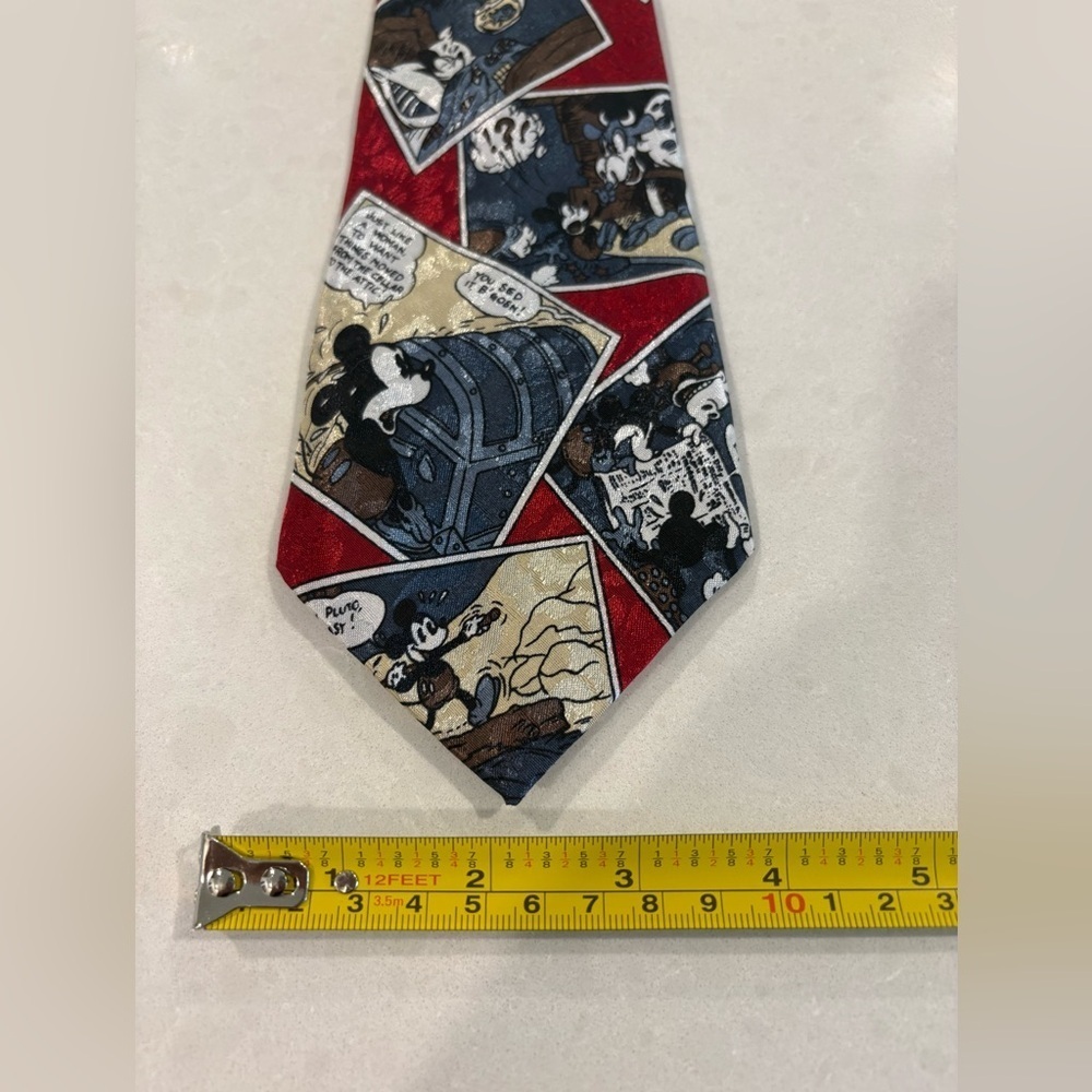 Vintage Mickey Mouse Tie Comic Strip Necktie - Picture 5 of 6